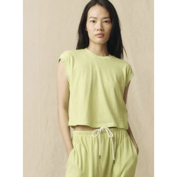 The Great The square tee lime zest boxy cropped size 2/ M - Picture 1 of 7